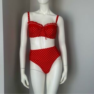 Joe Browns Vibrant Red Retro Two Piece Swimsuit